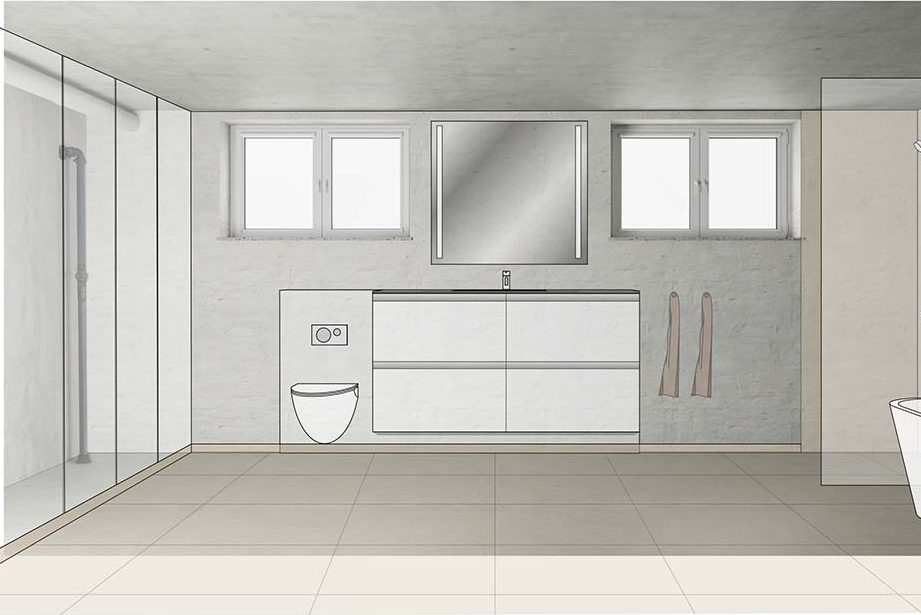 Kylpyhuone kellariin