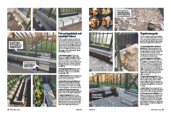 Orangeri med bra höjd under snedtaket