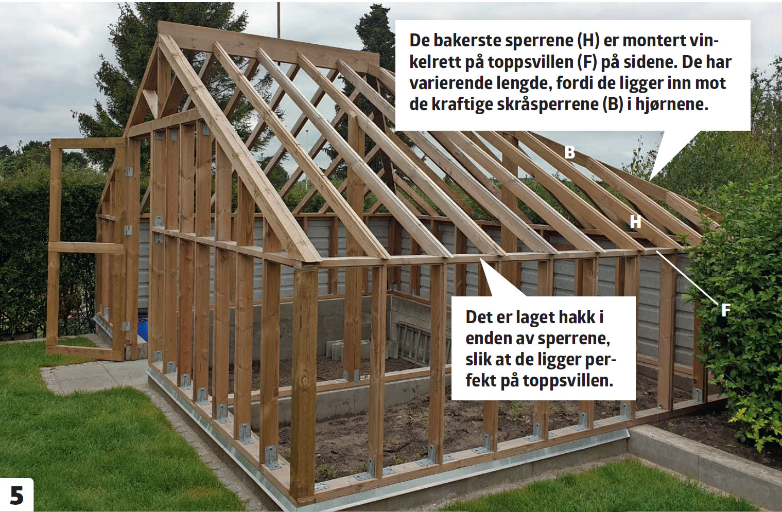 Bygg drivhus med skråtak