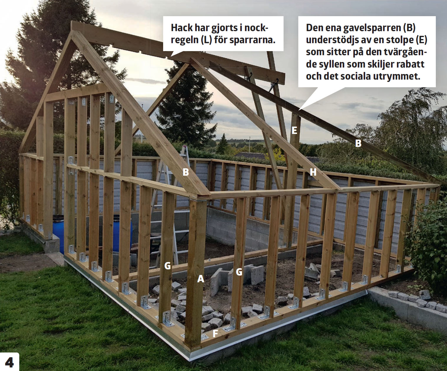 Bygga orangeri av gamla fönster