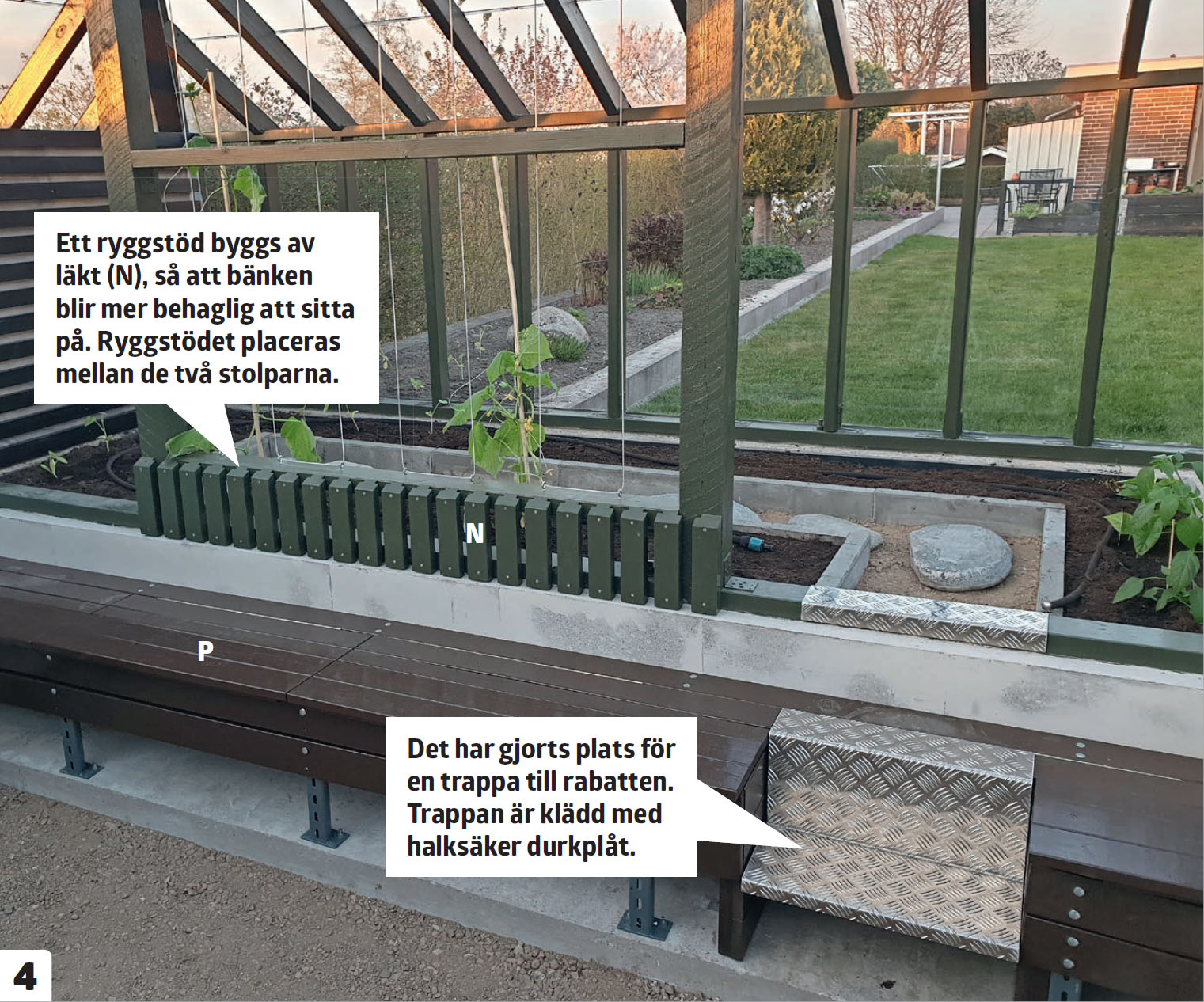 Bygga orangeri av gamla fönster