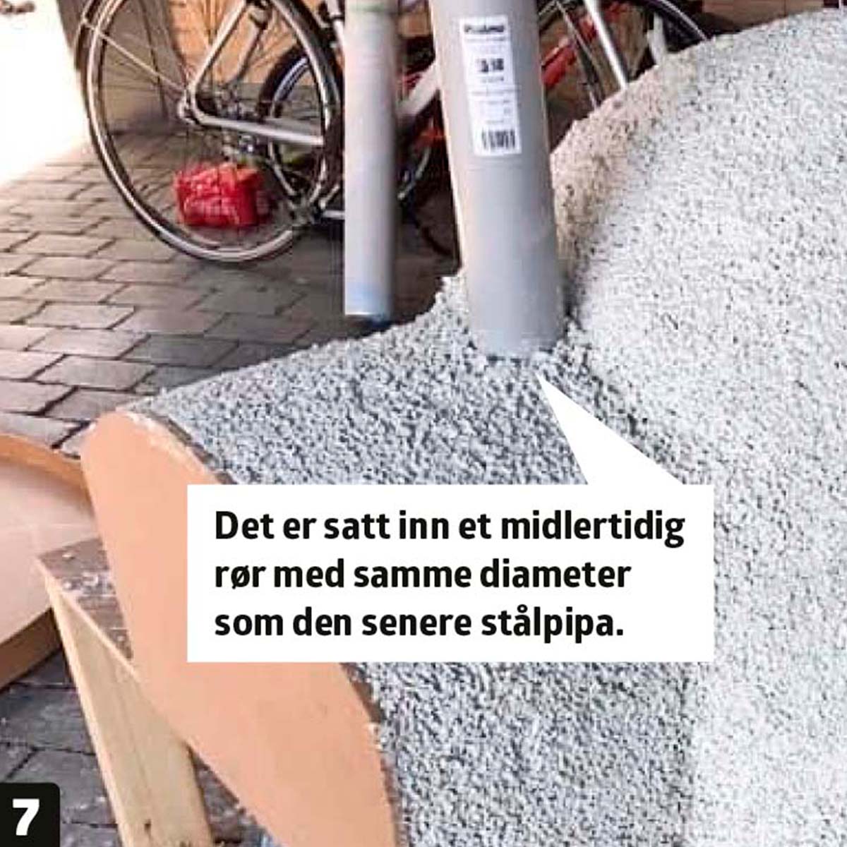 Midlertidig avtrekksrør på pizzaovn fjernes