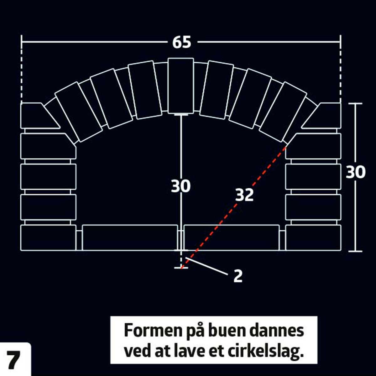 Arbejdstegning til pizzaovn udendørs
