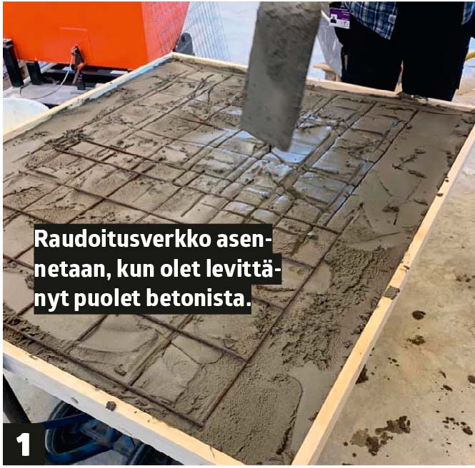 Rakenna valumuotti muottilevystä ja laudoista