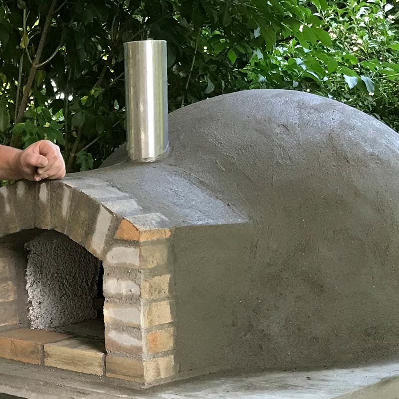 Skorsten till pizzaugn