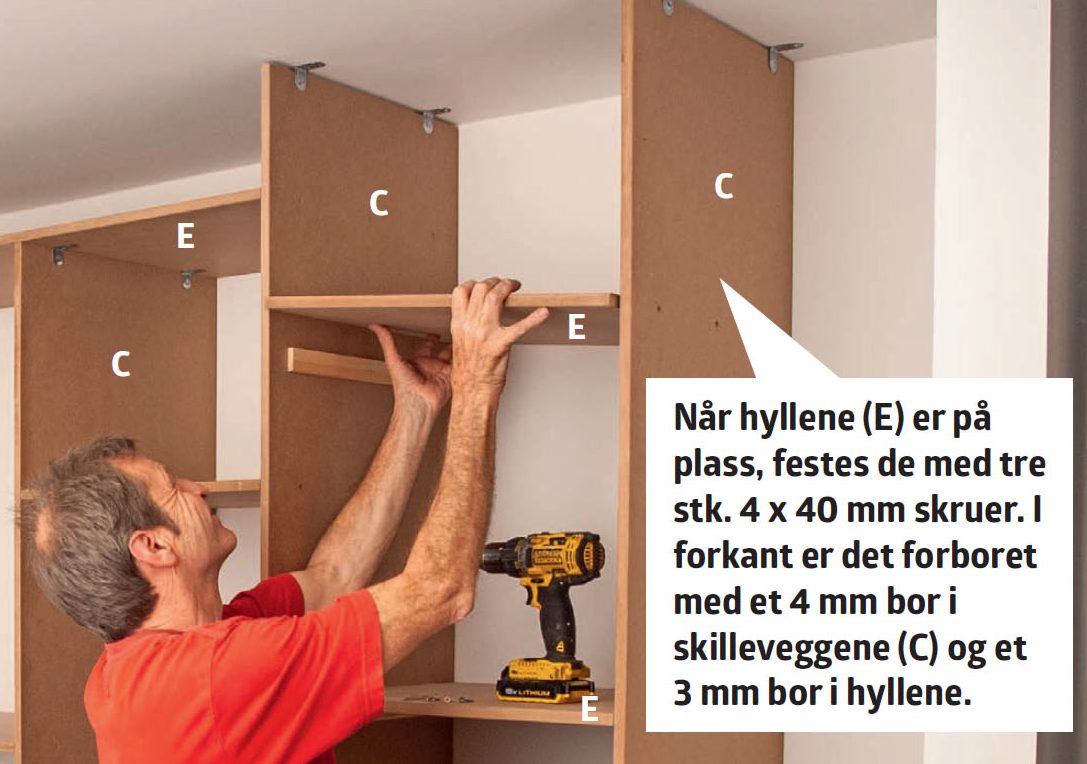 Bygge garderobeskap på mål | mdf