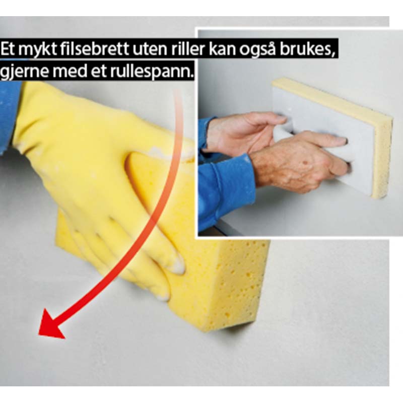 Utvendig isolering: Til slutt trekkes overflaten jevn og ensartet med en svamp