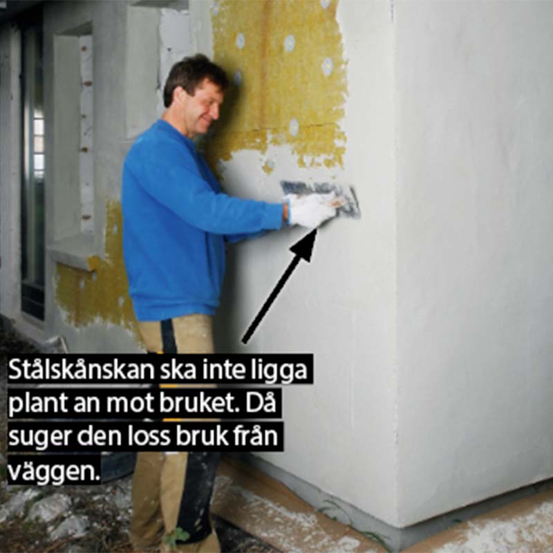 Isolera utvändigt: Nu är det dags att täcka de stora ytorna med bruk