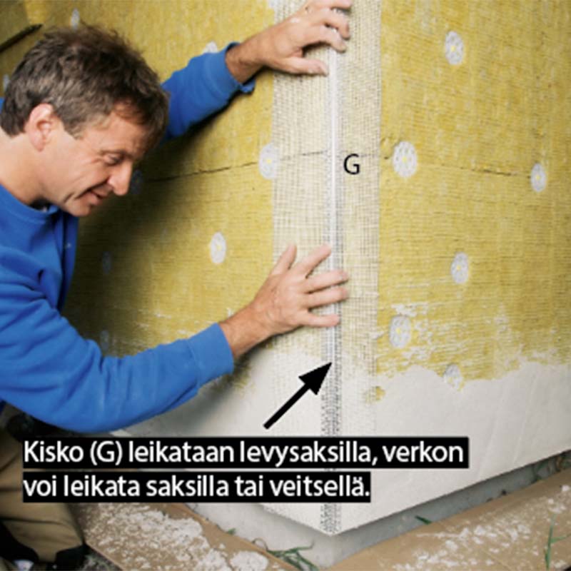 Kulmaprofiilit painetaan pohjalaastiin