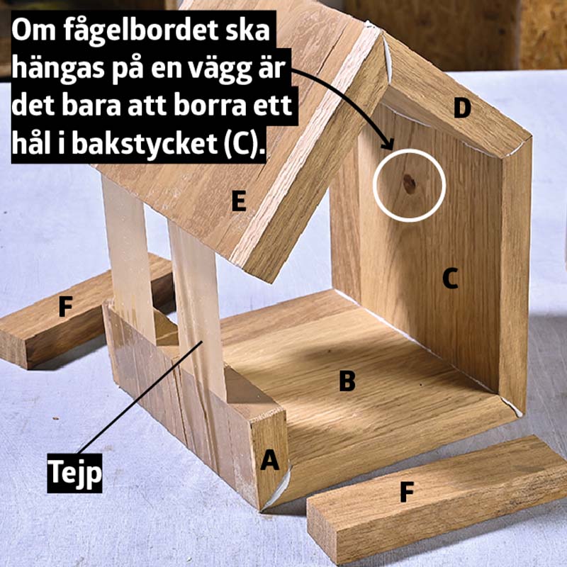 Fågelbord på stolpe