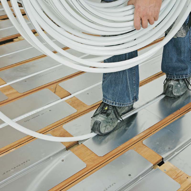 Gulvvarme tregulv: Du kan godt montere pex-røret alene