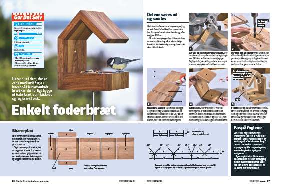 Foderbræt til fugle byg selv