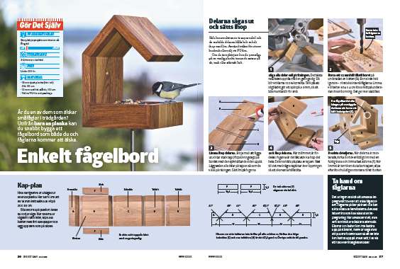 Fågelbord på stolpe