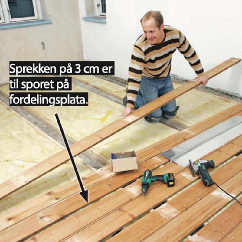 Gulvvarme tregulv: Når isolasjonen er på plass