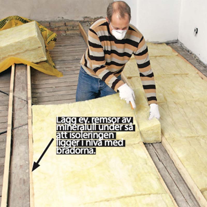 Golvvärme trägolv: När alla brädor har skruvats fast