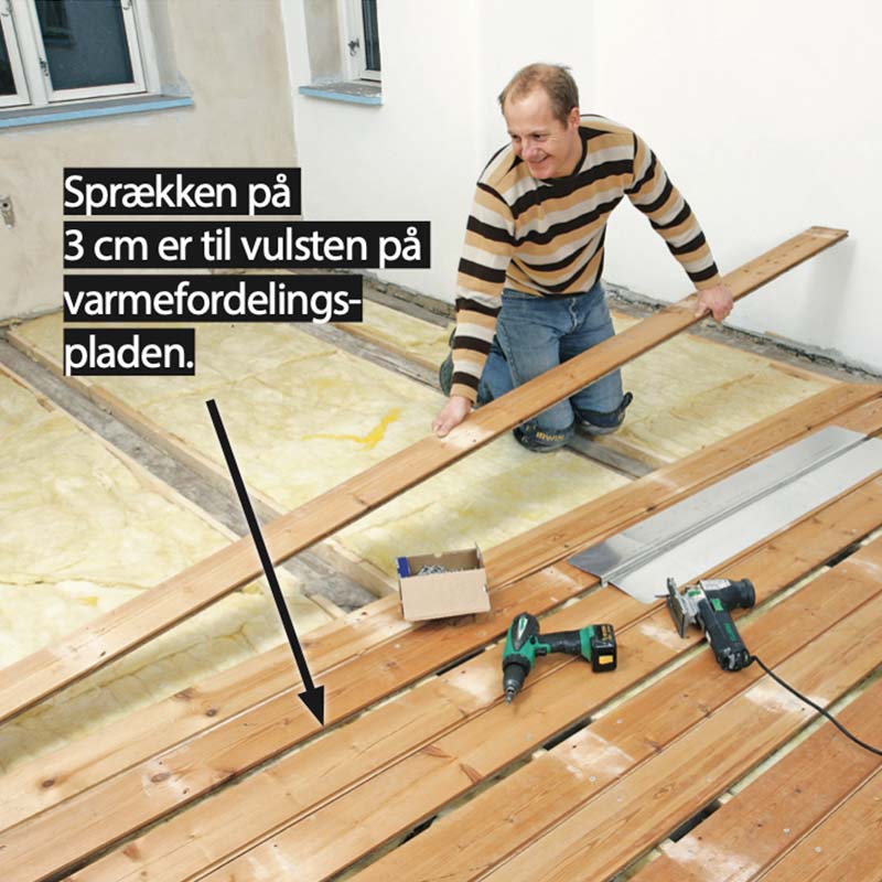 Gulvvarme under trægulv: Når isoleringen er på plads