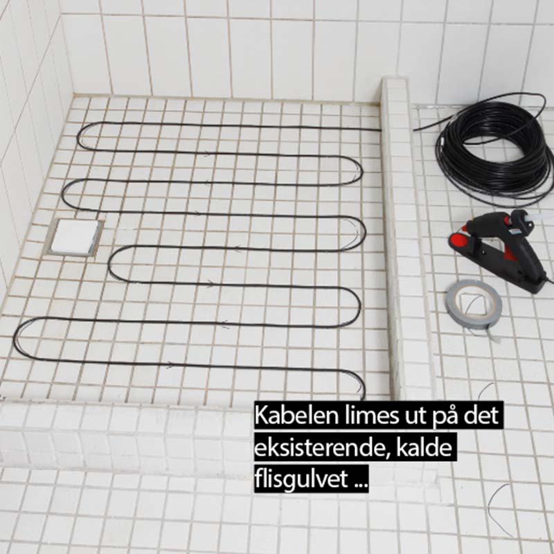 Eksperttips om gulvvarme: Lim varme fast på fliser