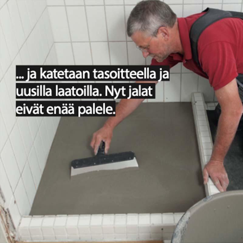 Ammattilaisen 24 lattialämmitysvinkkiä: Liimaa lämpö laattaan