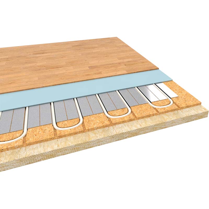 Vandbåren gulvvarme i trækonstruktion
