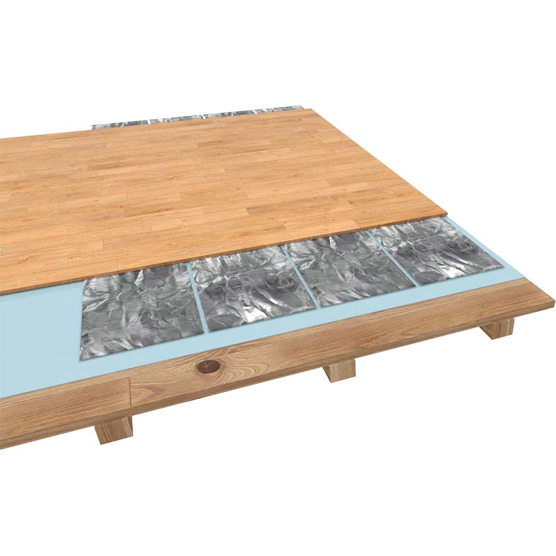 El gulvvarme på let konstruktion