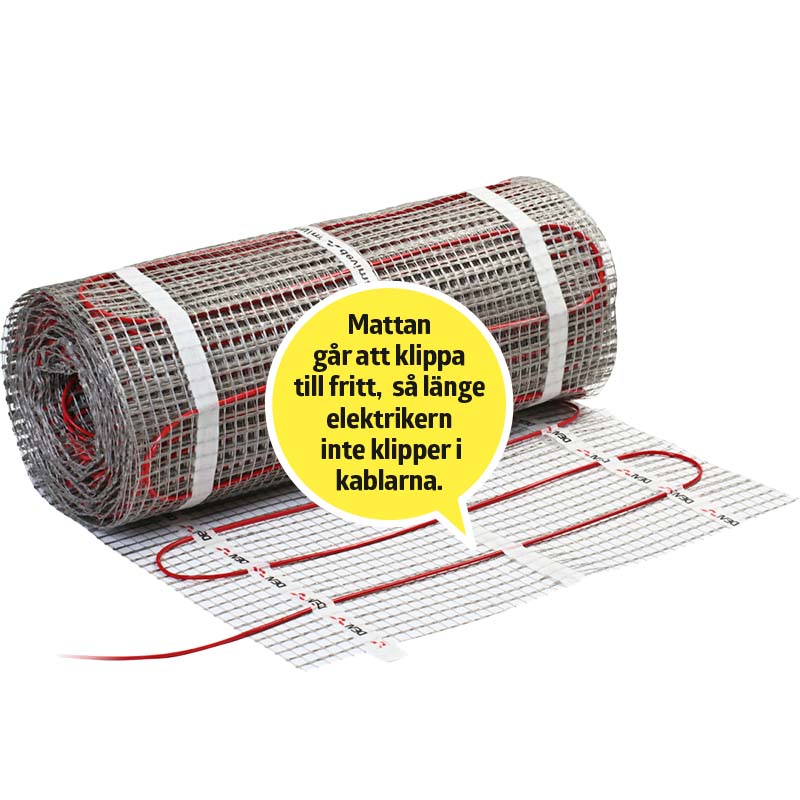 Golvvärme el: Golvvärmemattan
