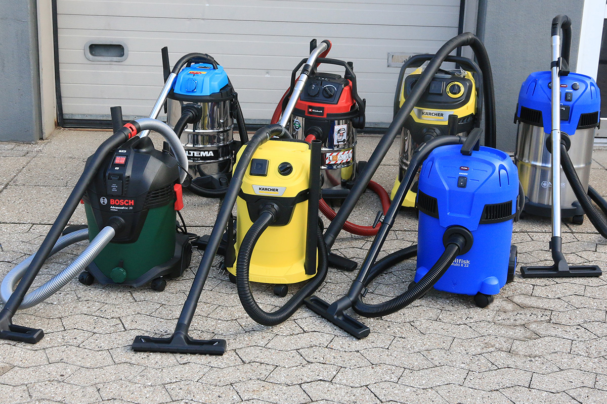 Test af værkstedsstøvsugere