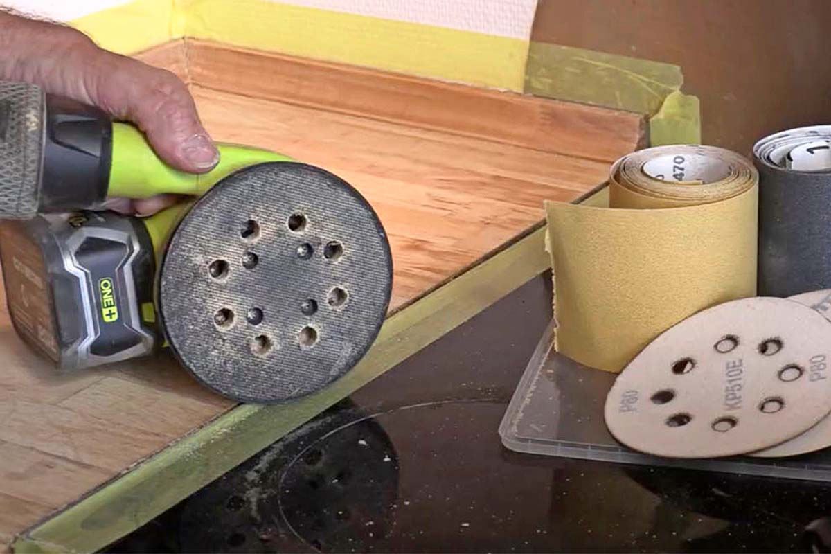 Slipa bänkskiva_Fixa den sliten bänkskiva