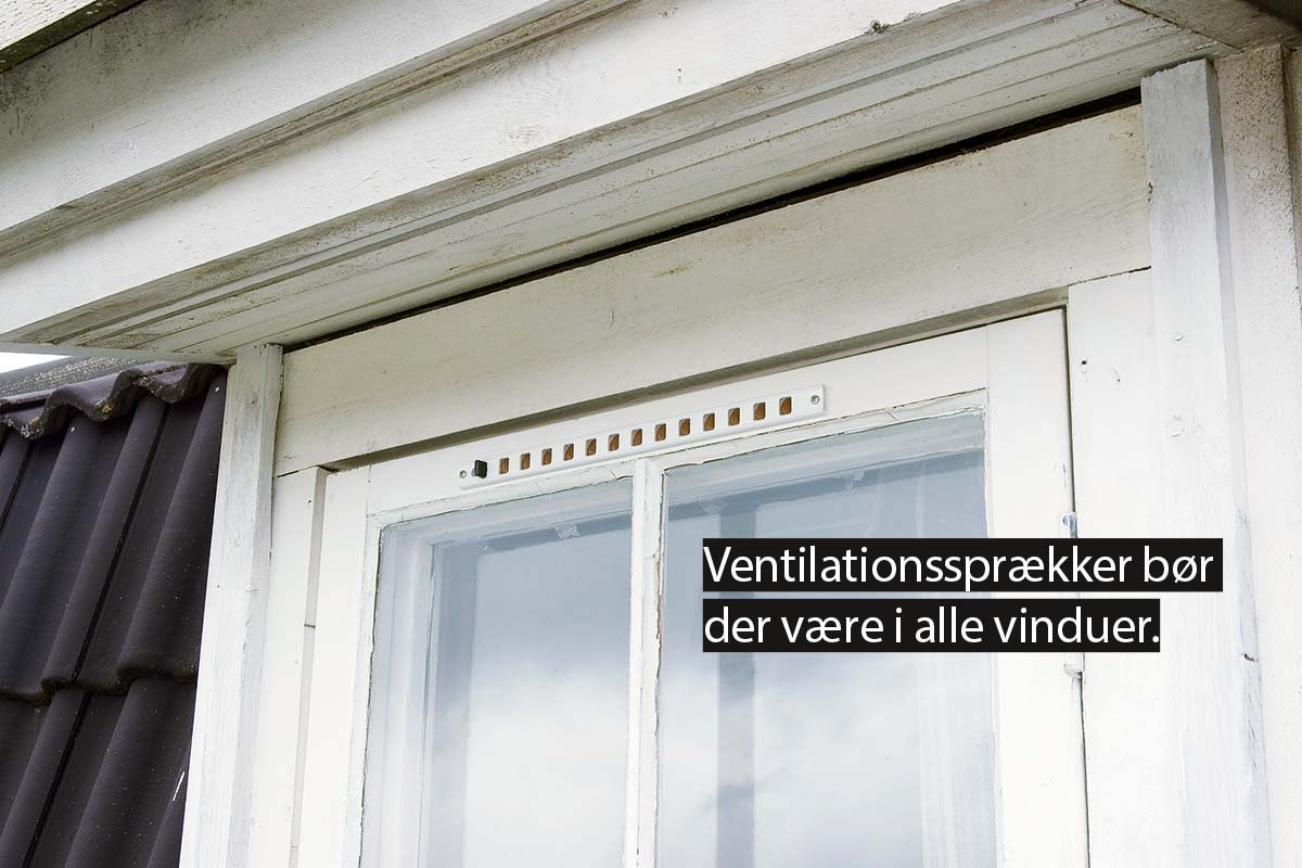 Ventilation med ventilationssprækker