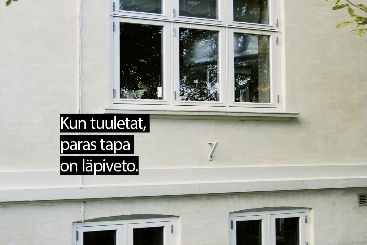 Ilmanvaihto: Tuuletus kerran päivässä riittää