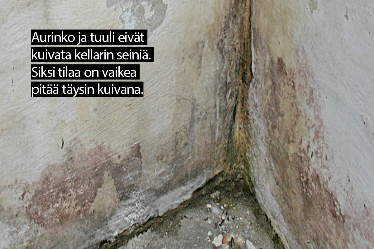 Ilmanvaihto: Kellari vaatii paljon tuuletusta