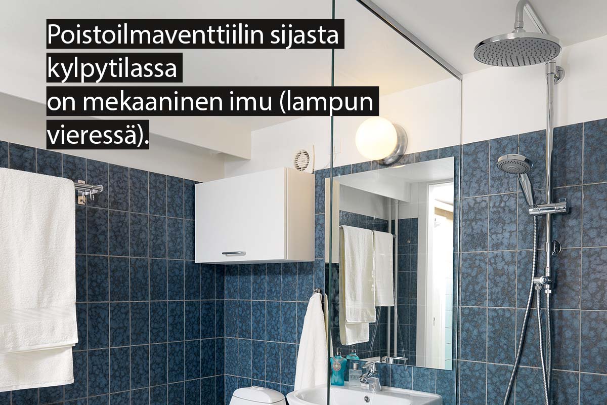 Kylpyhuoneen ilmanvaihto