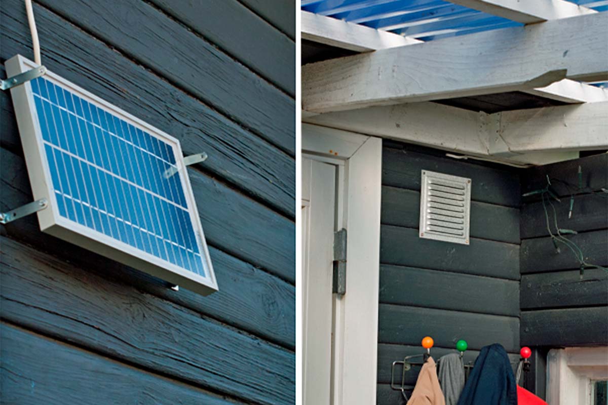 Solcelle ventilation