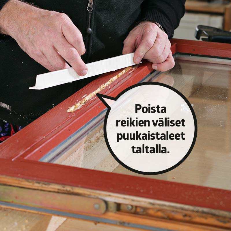 Rakoventtiili: Asenna venttiilin ulkopuoli siten