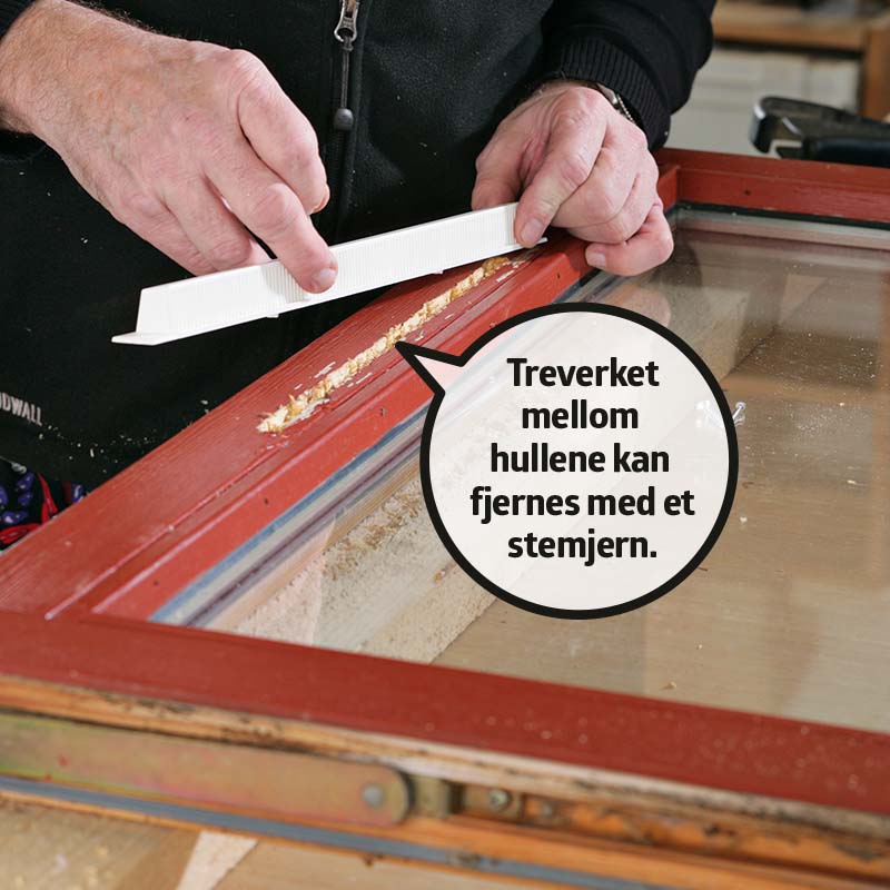 Spalteventil: Plasser den utvendige spalteventilen