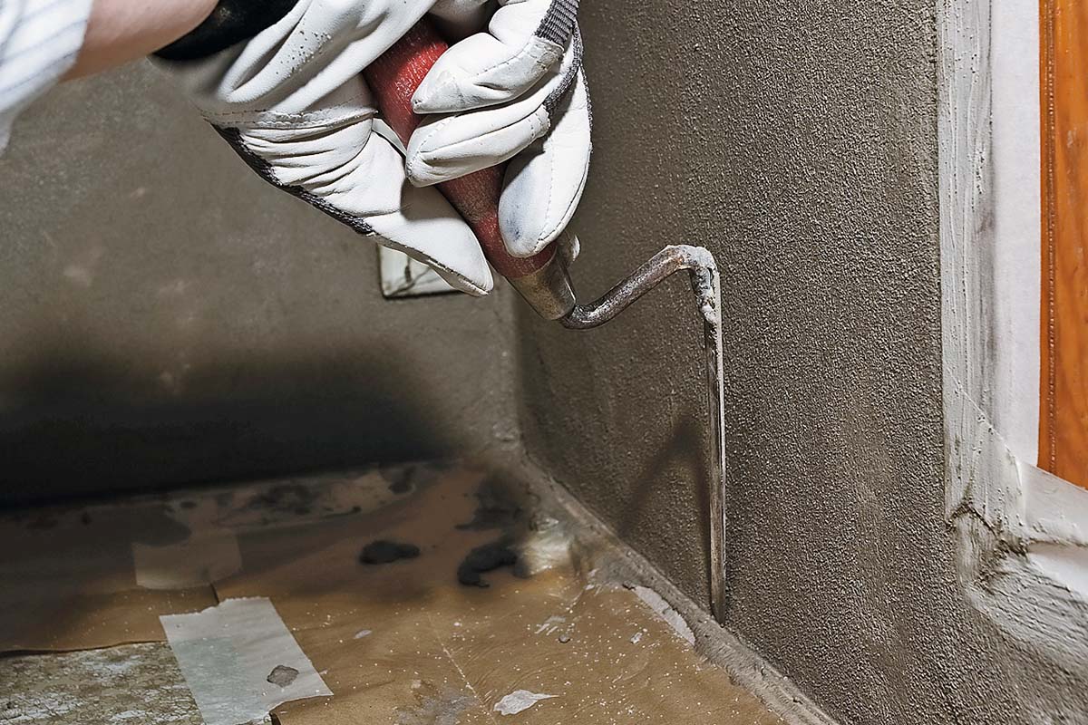 Murertip: Indvendige hjørner skæres skarpe