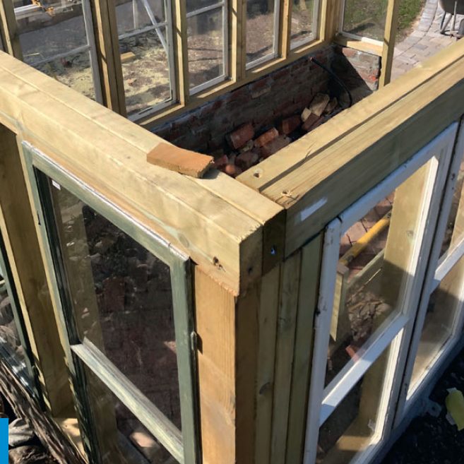 Drivhus af gamle vinduer