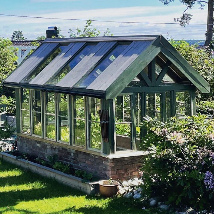 Drivhus af gamle vinduer