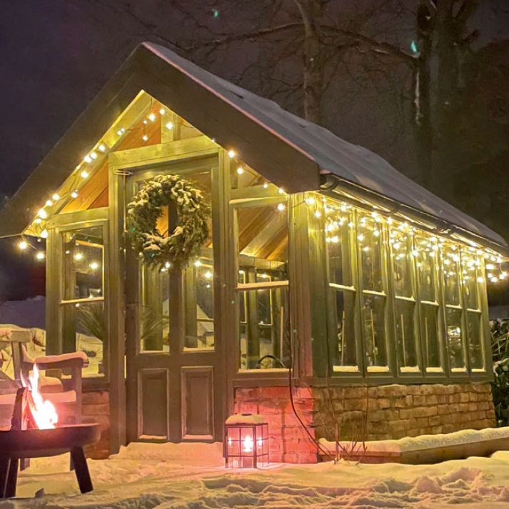 Drivhus af gamle vinduer