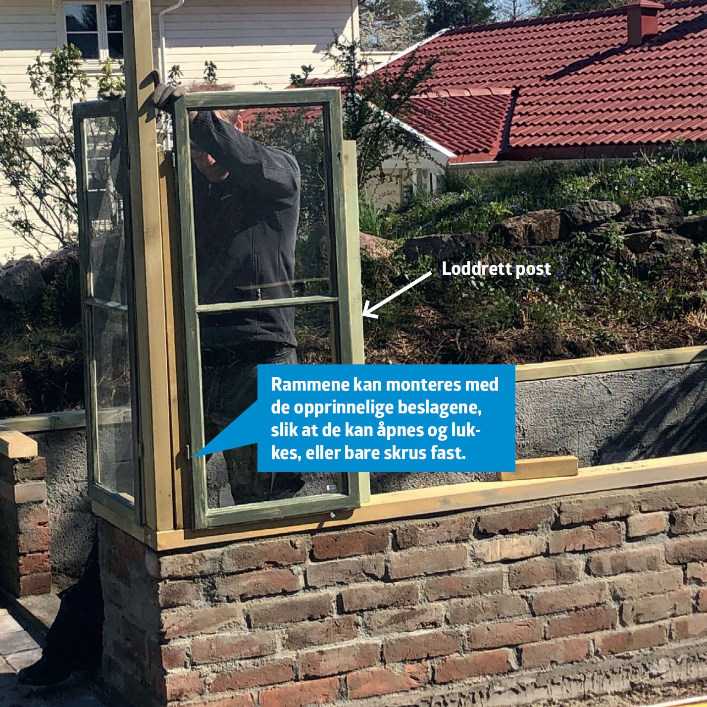 Drivhus av gamle vinduer