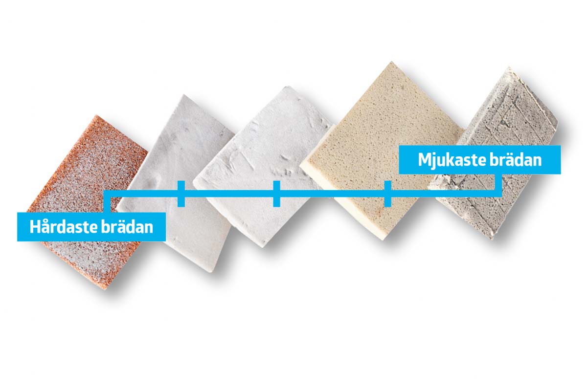 Hård filtbräda, tunt putsskikt