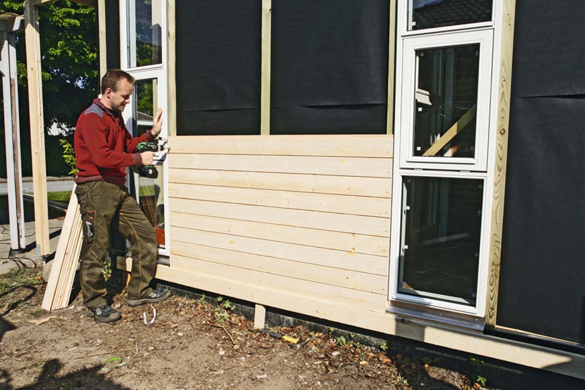 Facadebeklædning træ – vandret