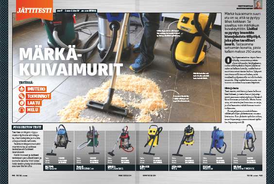 Märkä-kuivaimurit suurtesti