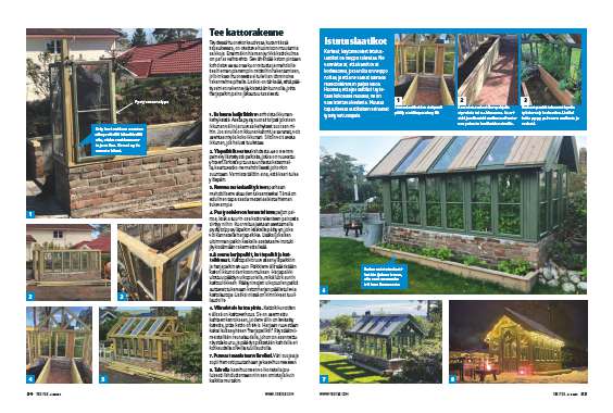 Kasvihuone vanhoista ikkunoista