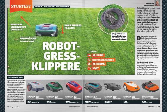 Robotgressklippere test