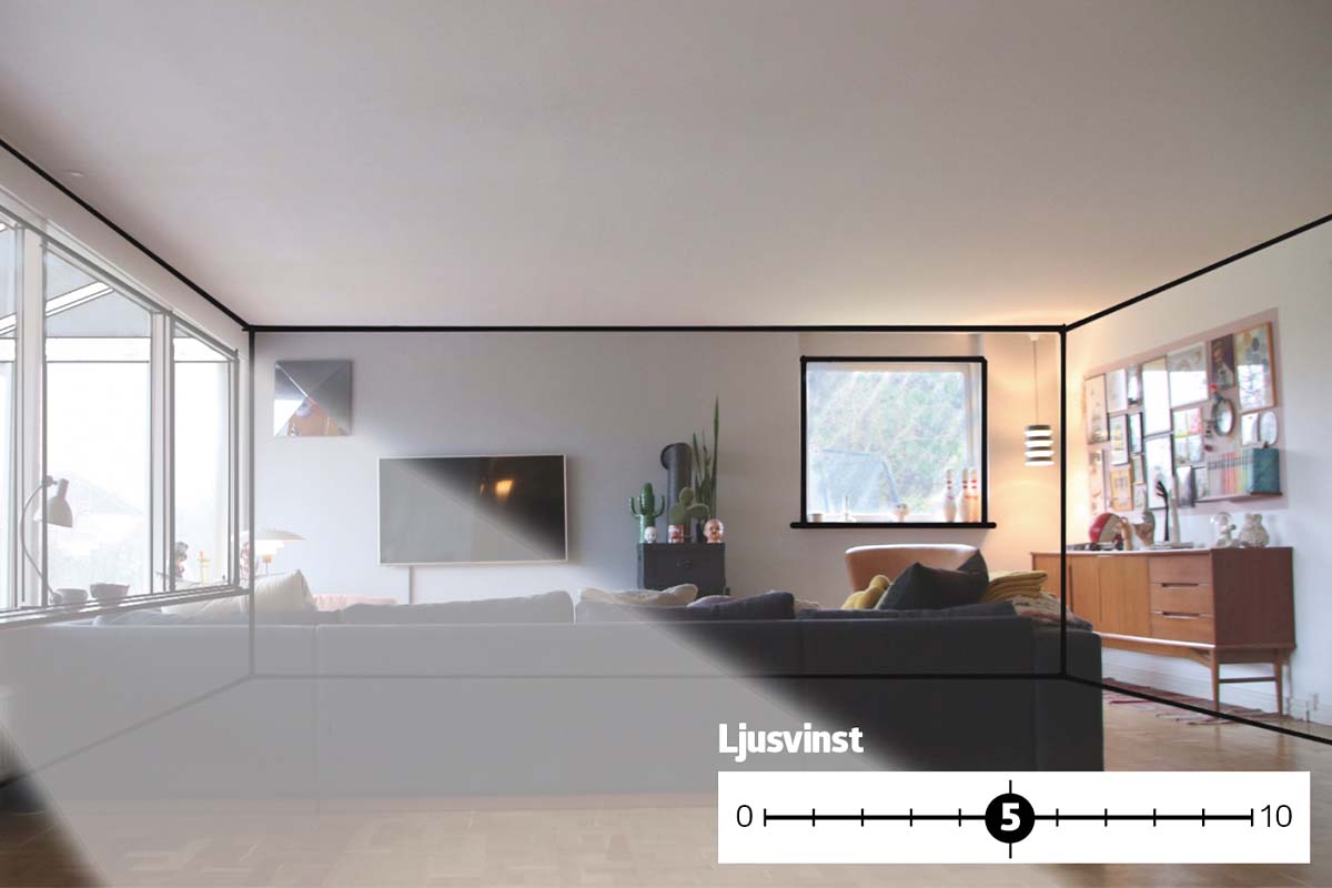 Glastak i överhänget