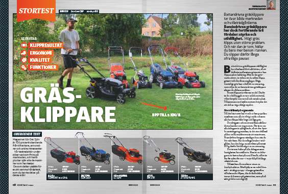 Gräsklippar test