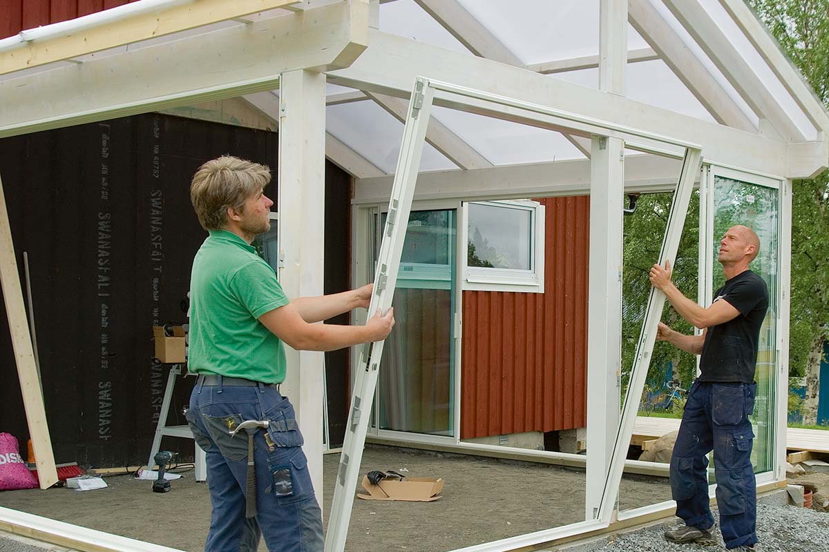 Lasiterassi: Ikkunat