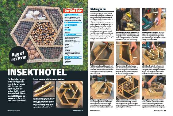 Lækkert insekthotel af gamle brædder