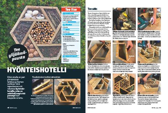 Tyylikäs hyönteishotelli vanhoista laudoista