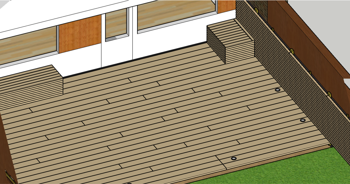 Terrasse med smart opbevaring